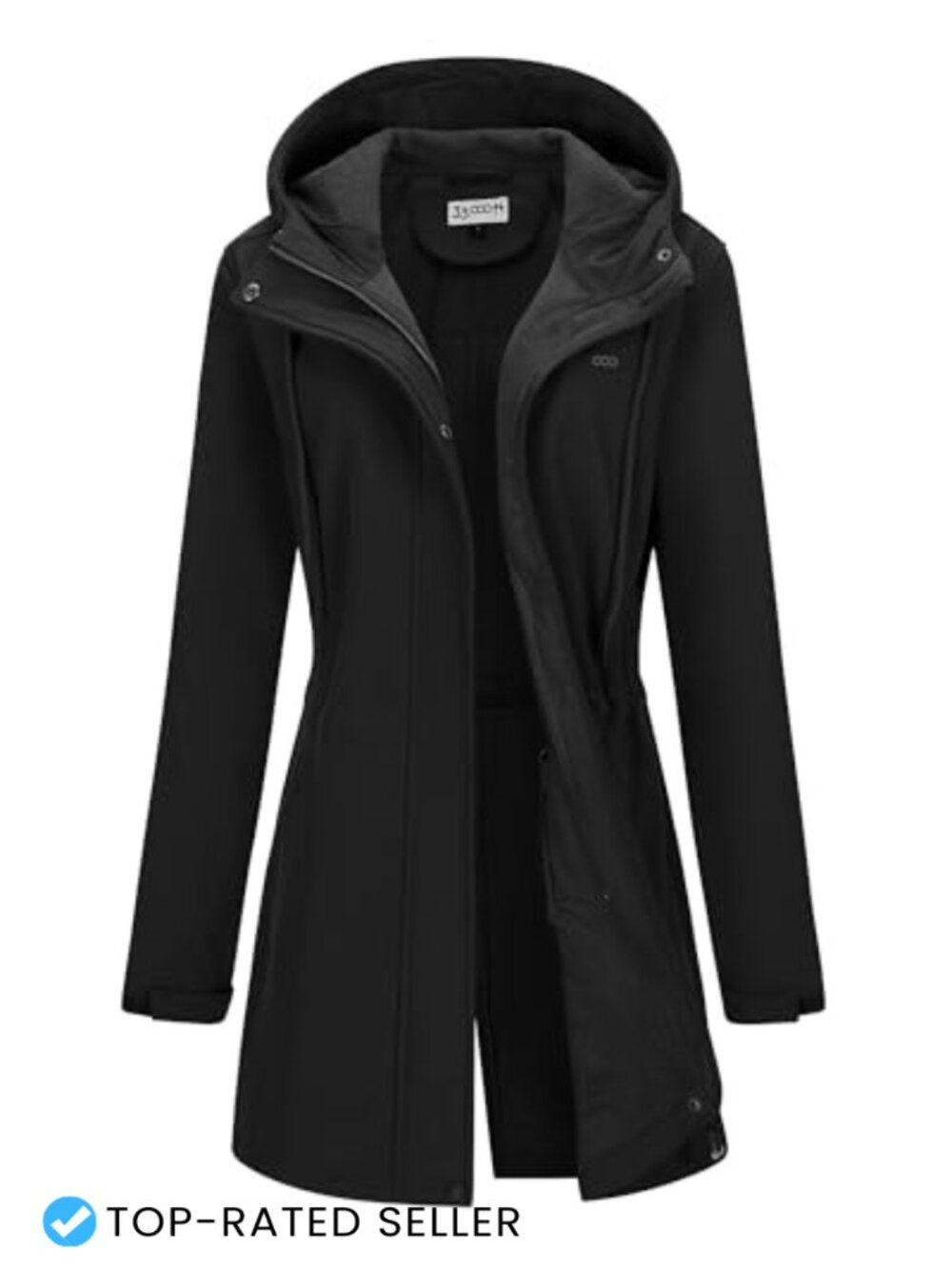 Womens Softshell Jacket Fleece Lined Waterproof Windproof Hooded Raincoat